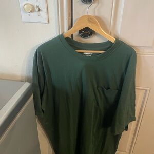 King size Men's Dark Green Short Sleeve Tee